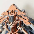 RoboTime Mechanisches 3D-Puzzle aus Holz Wanduhr